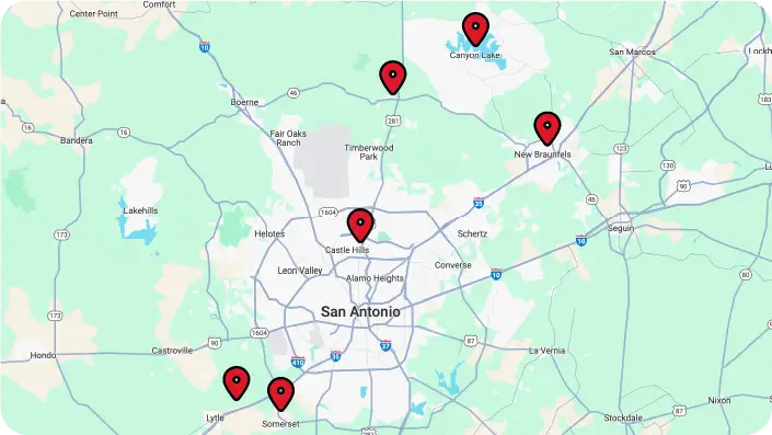 Air Speed Service Areas Map